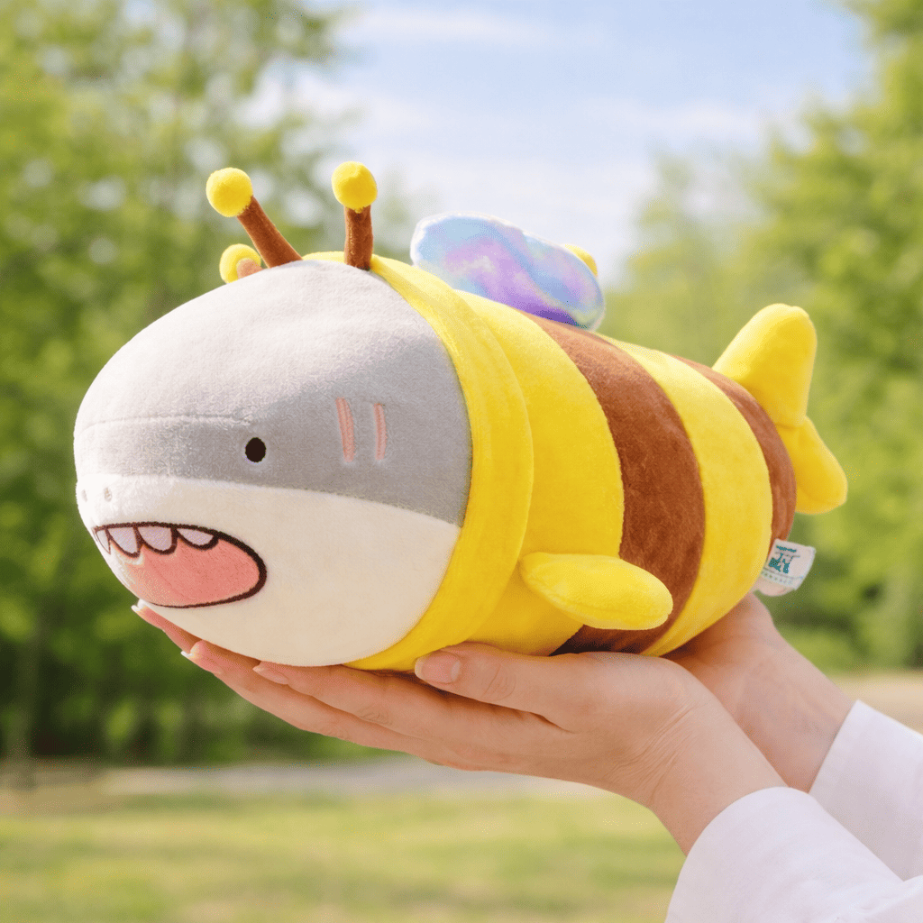 Cute Bee Shark Plush Toy