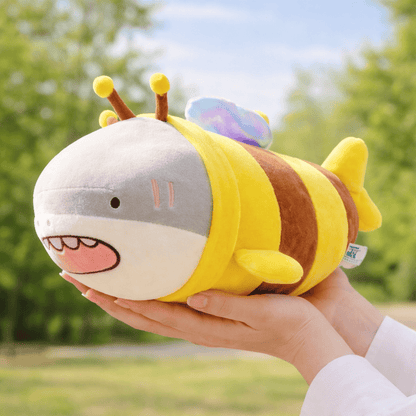 Cute Bee Shark Plush Toy