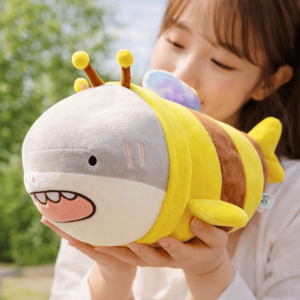 Cute Bee Shark Plush Toy