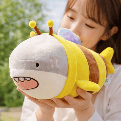 Cute Bee Shark Plush Toy