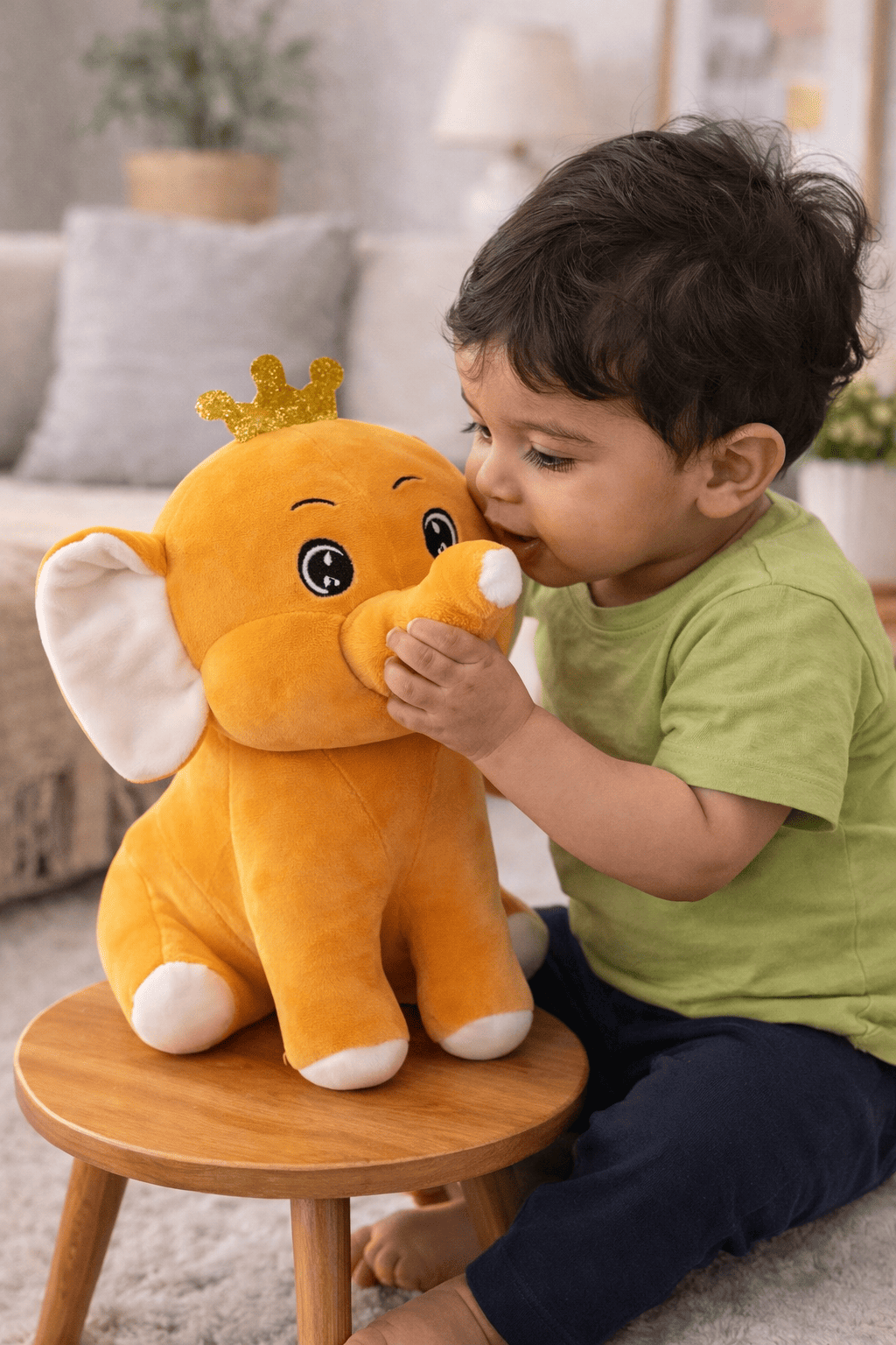 Cute Crown Elephant Plush Toy