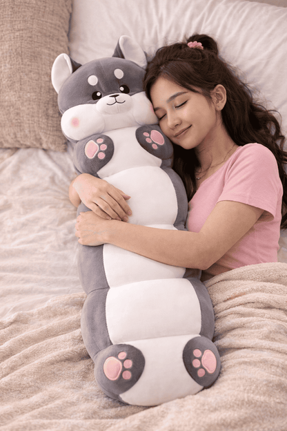 Cute Husky Plush Body Pillow